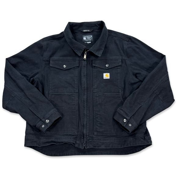 Carhartt Other - Carhartt Jacket Men's Large Black Rugged Flex Duck Canvas Workwear Grunge